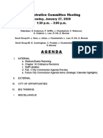 Agenda: Administrative Committee Meeting