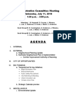 Agenda: Administrative Committee Meeting