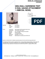 Modified Janka Ball Hardness Test Fixture With Dial Gauge Attachment (11.3MM DIA. NOSE)