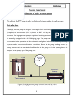 Calibration of High - Pressure Pump