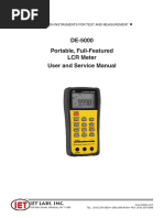 DE-5000 Portable, Full-Featured LCR Meter User and Service Manual