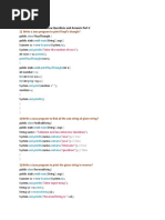 1) Write A Java Program To Print Floyd's Triangle?: Class Void New