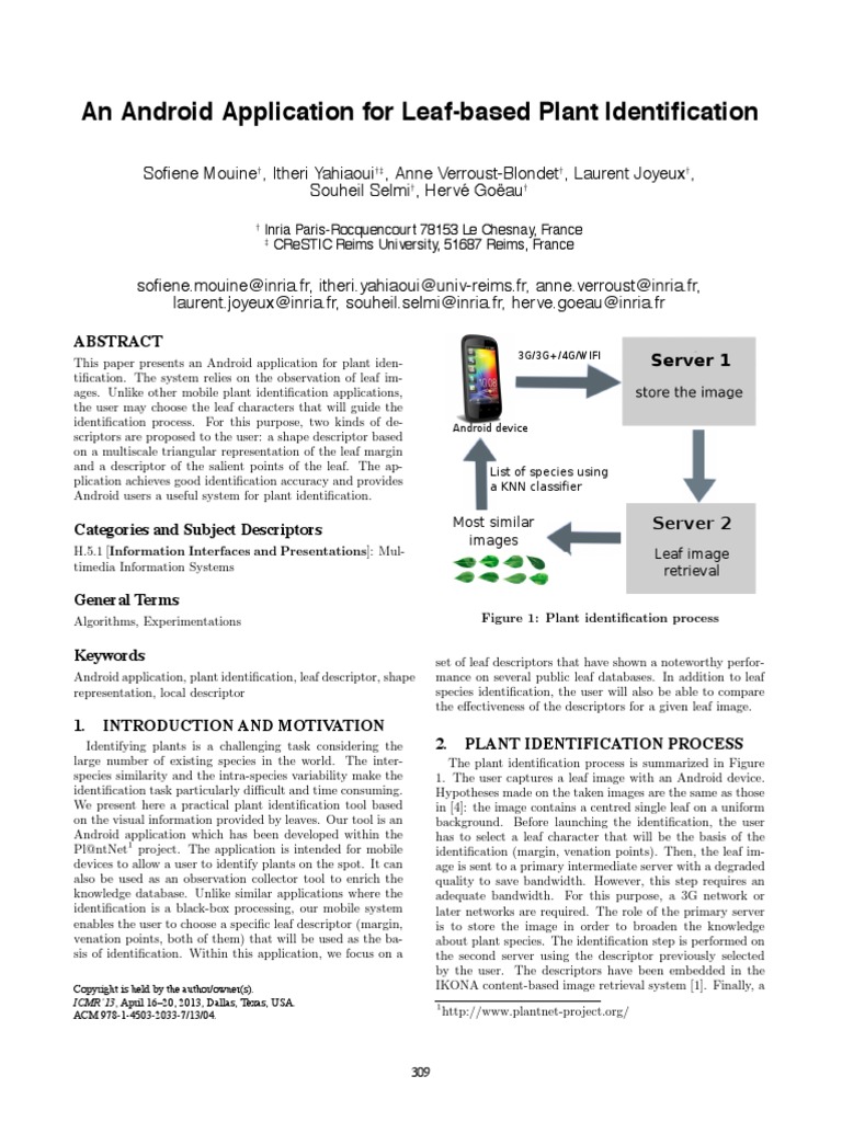 An Android Application For Leaf-Based Plant Identification | PDF