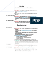 Joinder and Counterclaims