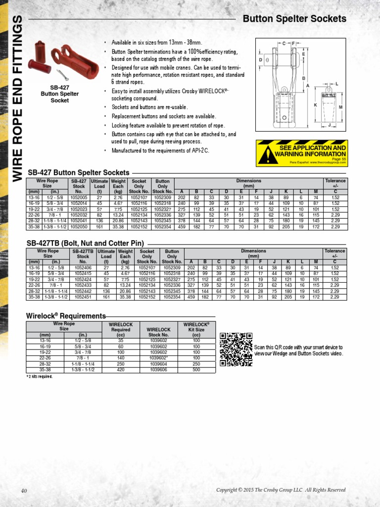 Button Spelter Socket | PDF