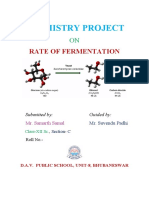 Chemistry Project: Rate of Fermentation