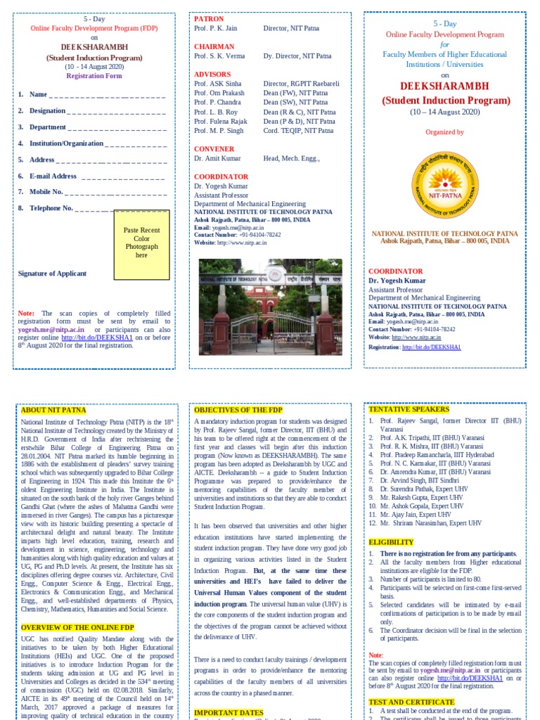 Deeksharambh Student Induction Program Pdf
