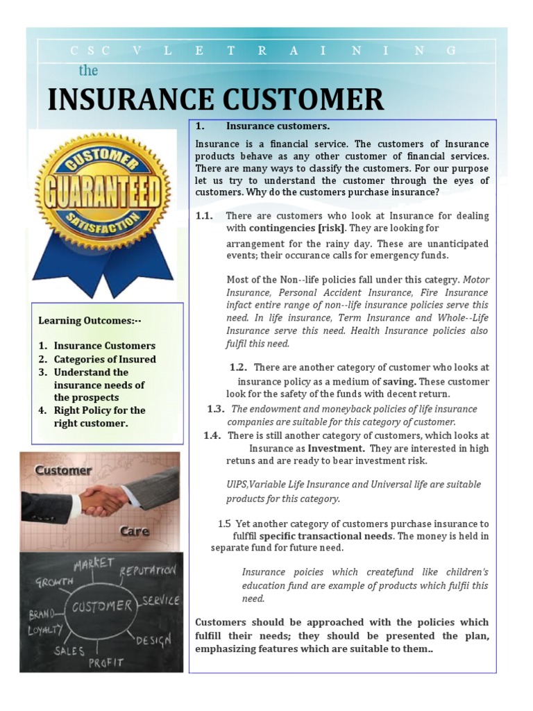 Understanding Insurance Customer Needs | PDF