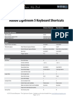 Adobe Lightroom 5 Keyboard Shortcuts: Windows Shortcuts Mac Shortcuts