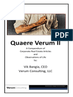 Quaere Verum II - A Compendium of Corporate Real Estate Articles Blog Posts, and Humorous Observations of Life by Vik Bangia