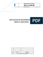 Instalacion de Instrumentos en Areas Clasificadas: Especificación de Diseño