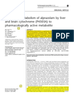 Metabolism of Alprazolam by Liver and Brain Cytochrome