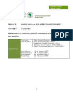 Project: Dar Es Salaam Bus Rapid Transit Project: Environmental and Social Impact Assessment Summary