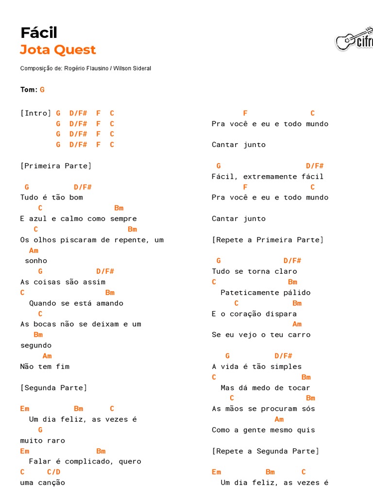 cifra-club-jota-quest-f-cil-pdf-pdf-m-sicas-m-sica-gravada