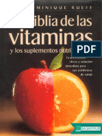 Biblia de Las Vitaminas y Los Suplementos Nutricionales%2c La - Dominique Rueff-1