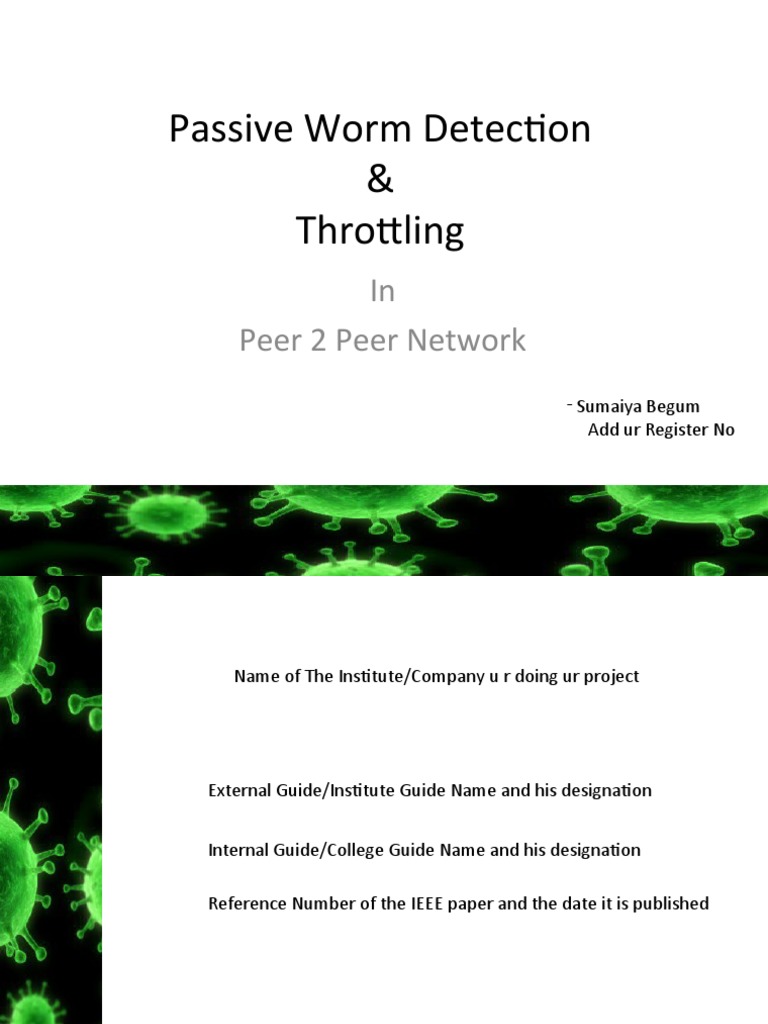 Worm Detection in P2P Networks | PDF