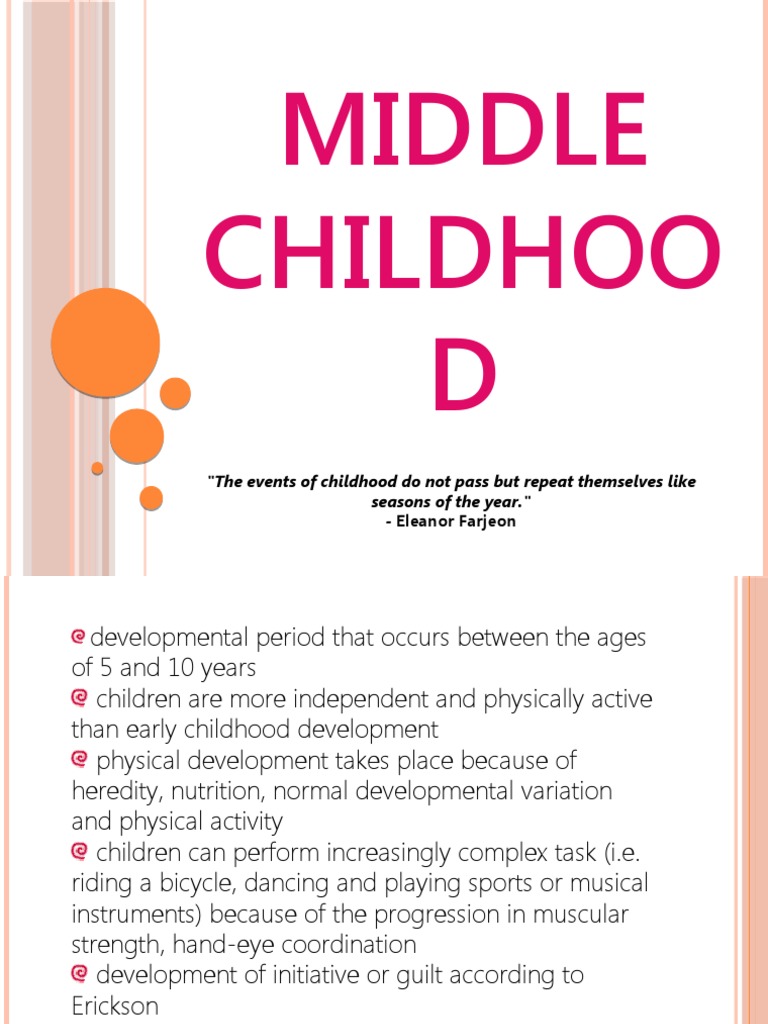 Understanding Middle Childhood Development | PDF | Oedipus Complex | Muscle