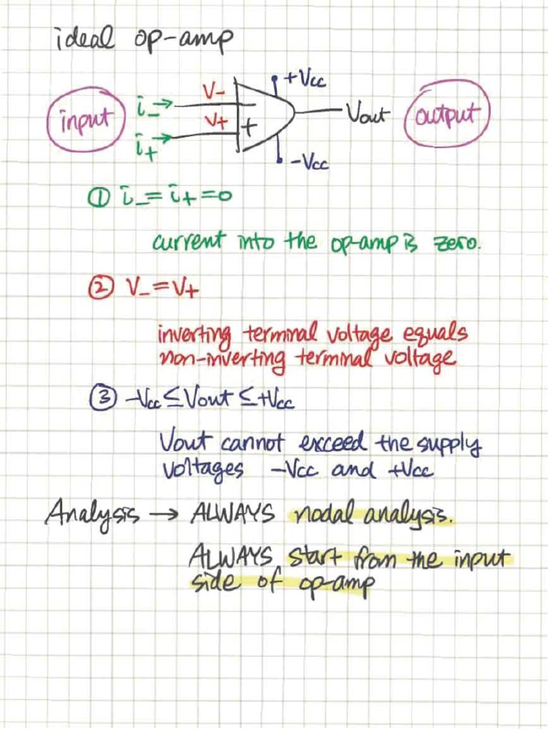 EEL3003 OpAmp Notes +examples PDF Operational Amplifier Amplifier