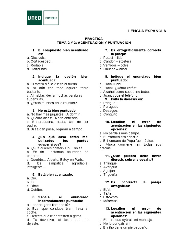 Acentuación y Puntuación en Español | PDF | Artes del Lenguaje y ...