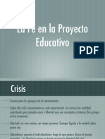 Fe en el proyecto educativo