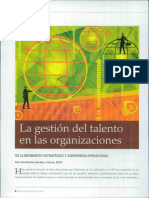 La gestión del talento en las organizaciones su alineamiento estratégico y coherencia operacional