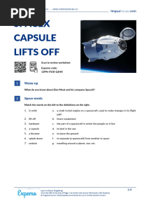 Spacex Capsule Lifts Off: Warm-Up