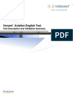 Report - Versant Aviation English Test PDF