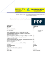 ONLINE APPLICATION FOR ALLAHABAD BANK PROBATIONARY OFFICER RECRUITMENT