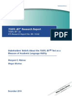 Toefl Ibt: Research Report