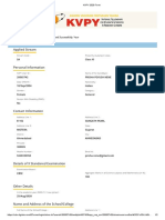 KVPY 2020 Form PDF