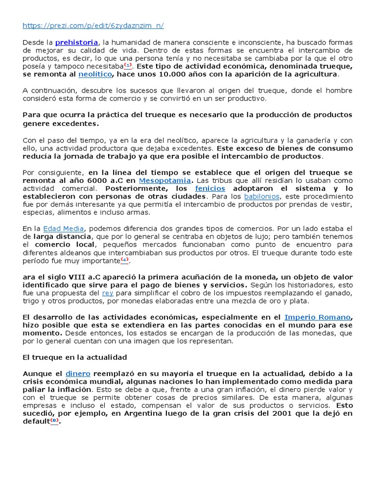 Trueque | PDF | Permuta | Comercio