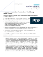 Control of A Stand-Alone Variable Speed Wind Energ