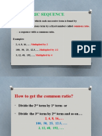 Geometric Sequence: Multiplied by 2 Multiplied by 1/2 Multiplied by 4