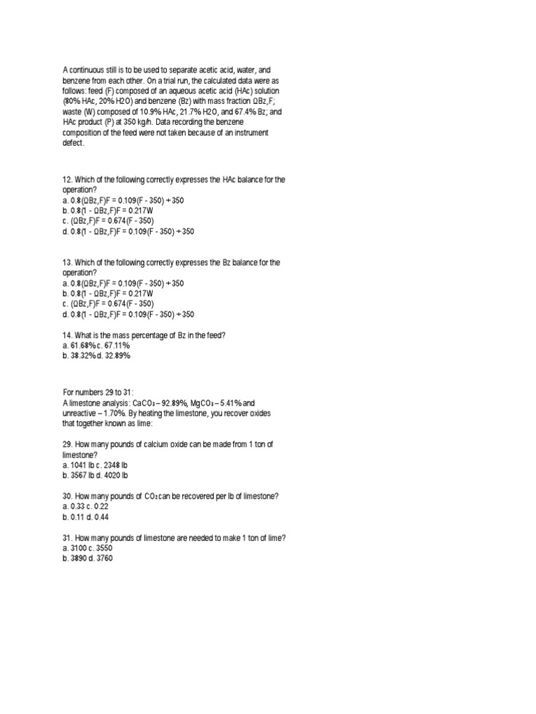 Checal Additional Problems Answers Urea Ammonia