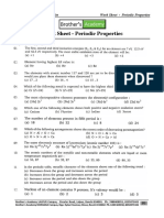 Work Sheet - Periodic Properties: WWW - Brothersacademy.co - in