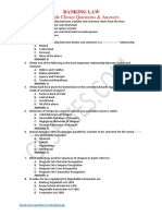 Multiple Choice Questions & Answers: Banking Law