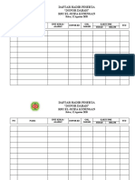 DAFTAR HADIR PESERTA Donor