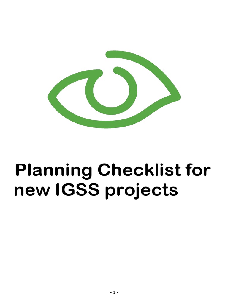 Planning Checklist For New IGSS Projects | PDF | Programmable Logic ...