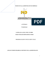 Linea de Tiempo Desarrollo Historico de La Administracion