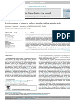 Seismic Response of Basement Walls as Partially-Yielding Retaining Walls