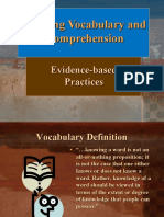 Teaching Vocabulary and Comprehension