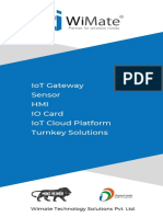 Wimate IoT Platform, Product, and Solutions Catalog