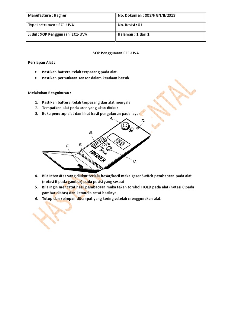 SOP Lux Meter Hagner PDF PDF