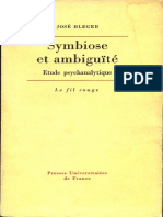 1967 José Bleger Symbiose Et Ambiguïté