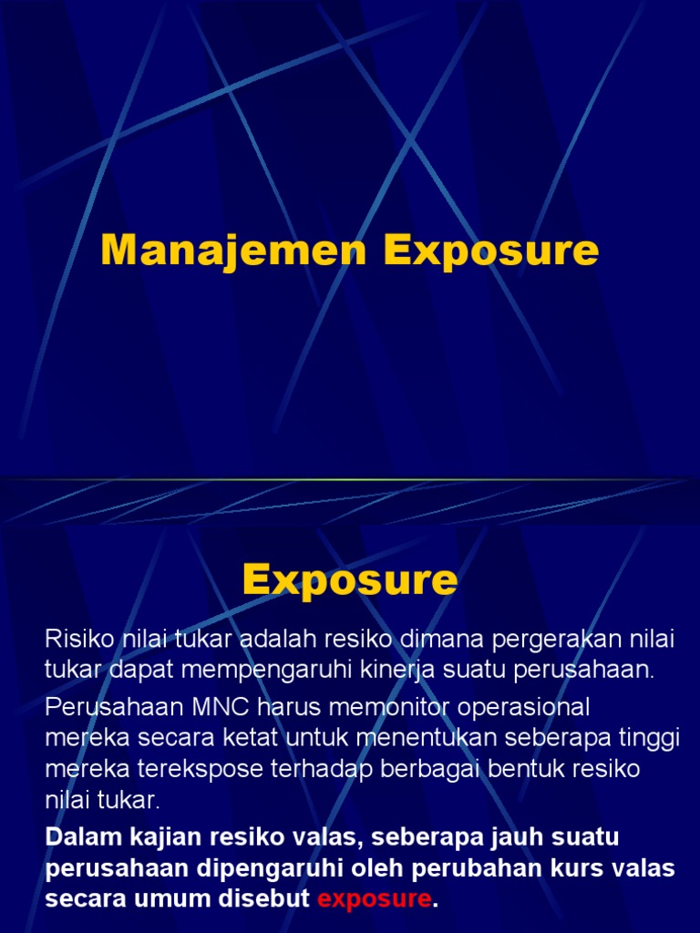 8 Manajemen Exposure | PDF