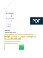 English First Model Quation