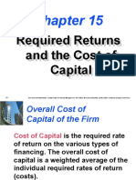 Required Returns and The Cost of Capital