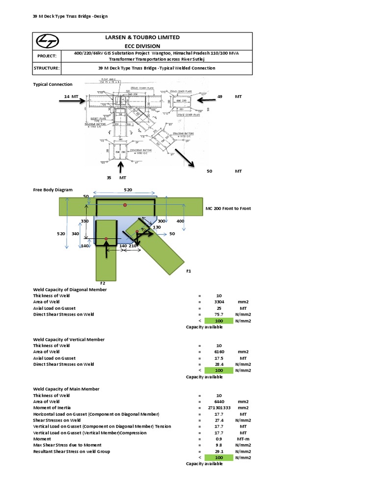 39m Deck Type Truss Bridge Design | PDF | Truss | Bridge