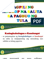 Week-11 Pagpili NG Angkop Na Salita Sa Pagbuo NG Tula
