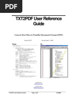 TXT2PDF User Guide PDF